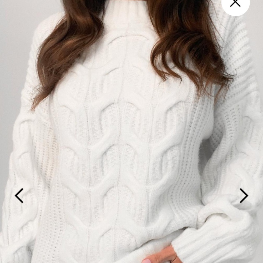 long length knit sweater contrast neck trim detail